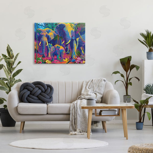 Stupell Industries Michael Ward | Elephants In Vivid Hues Wall Art