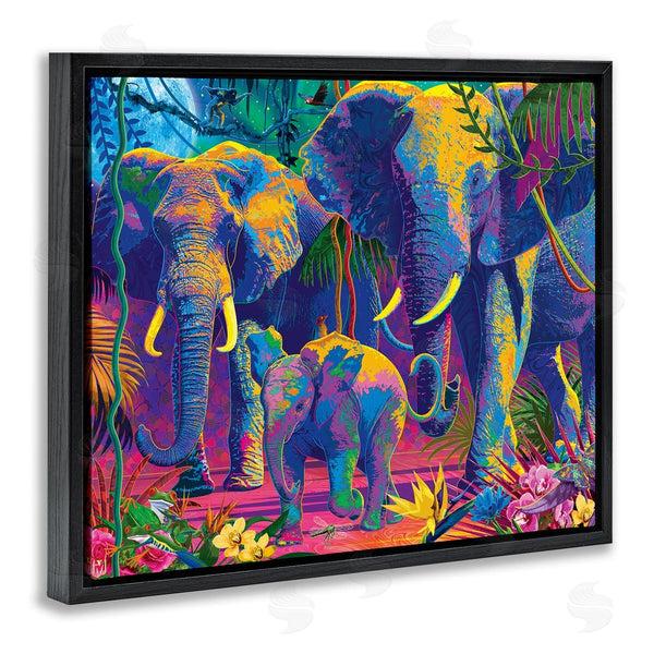 Stupell Industries Michael Ward | Elephants In Vivid Hues Wall Art