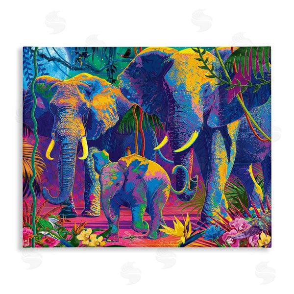 stupell industries Michael Ward | Elephants in Vivid Hues Wall Art