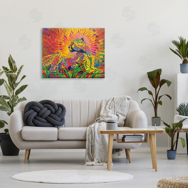 Stupell Industries Michael Ward | Fractal Patterned Leopard Wall Art