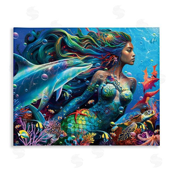 stupell industries Michael Ward | Mermaid Underwater Sea Life Wall Art