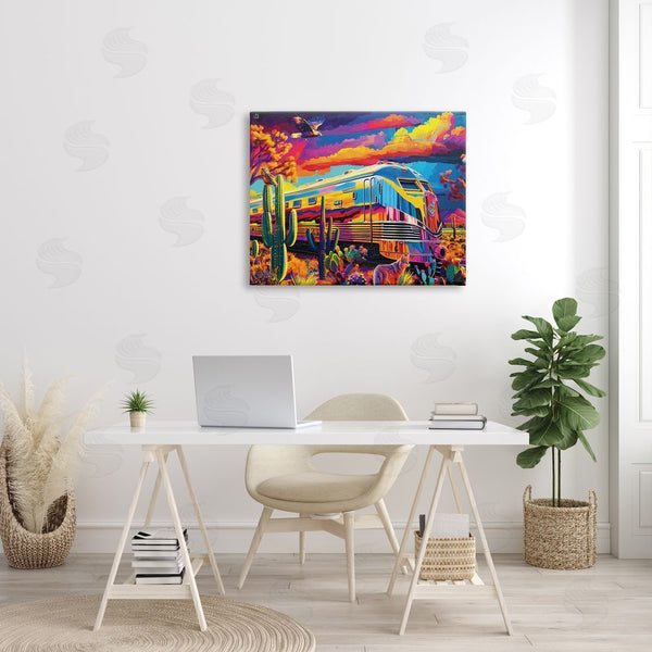 Stupell Industries Michael Ward | Vivid Desert Train Scene Wall Art