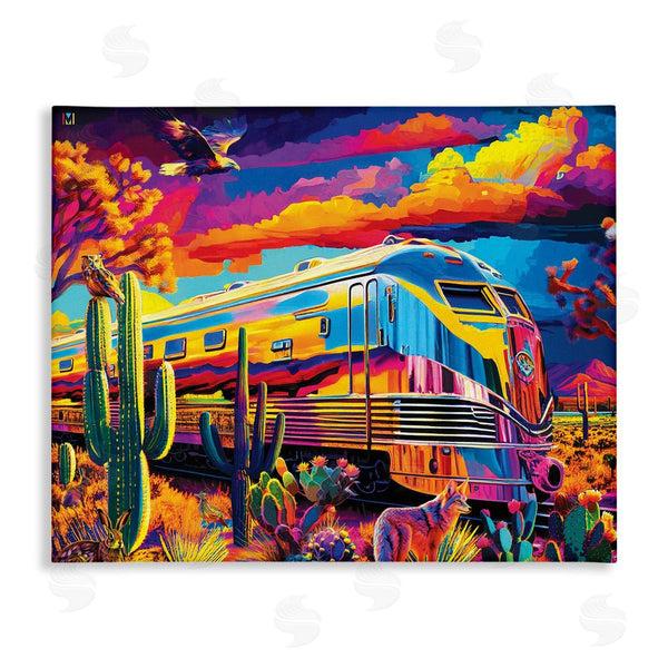 stupell industries Michael Ward | Vivid Desert Train Scene Wall Art