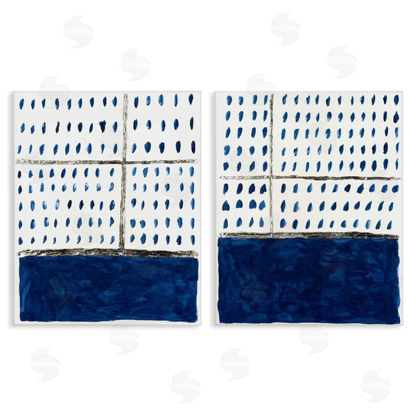 stupell industries Michael Willett | Abstract Indigo Block Room Wall Art