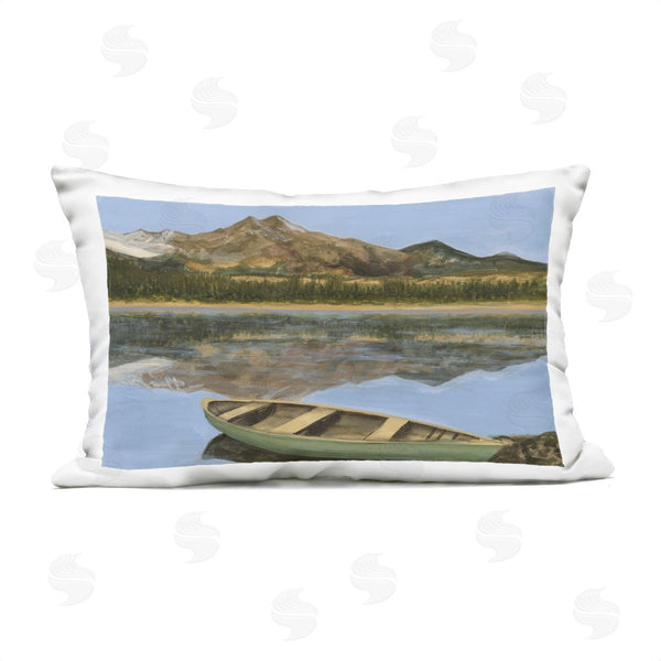Stupell Industries Michael Willett | Alpine Lake Canoe View Printed Throw Pillow