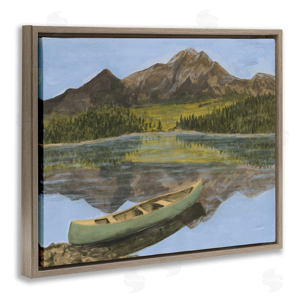 Stupell Industries Michael Willett | Alpine Lake With Canoe