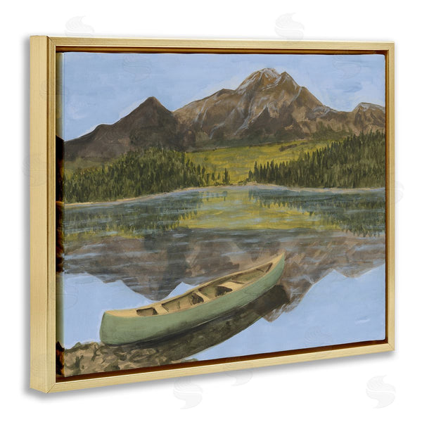 Stupell Industries Michael Willett | Alpine Lake With Canoe