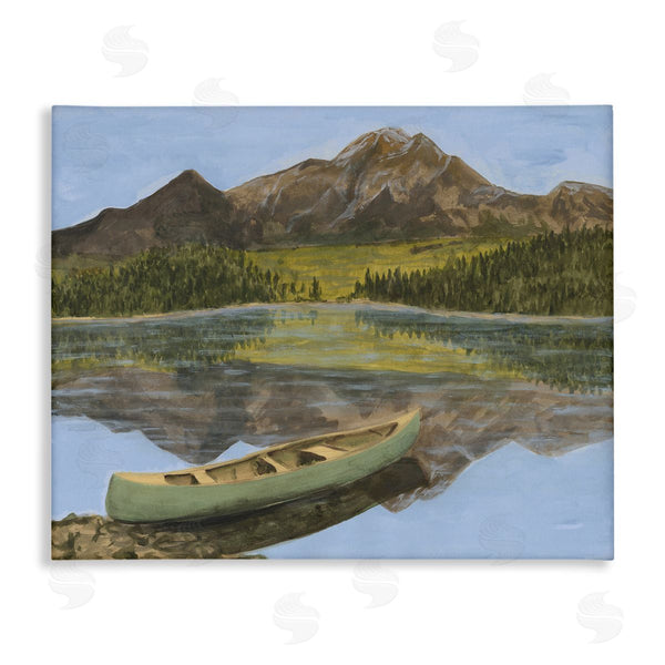 stupell industries Michael Willett | Alpine Lake with Canoe