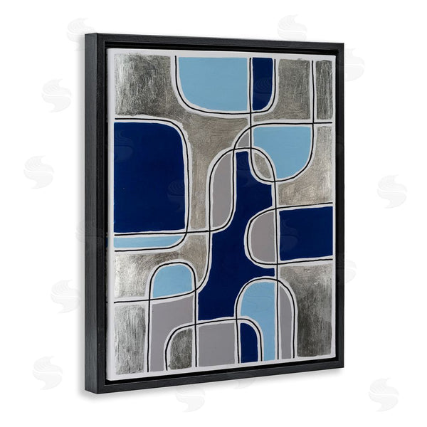 Stupell Industries Michael Willett | Blue Asymmetrical Pattern Wall Art