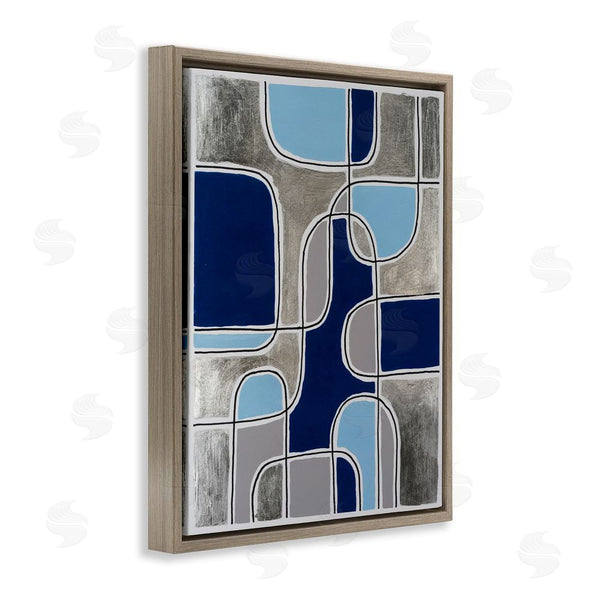 Stupell Industries Michael Willett | Blue Asymmetrical Pattern Wall Art