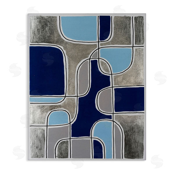 stupell industries Michael Willett | Blue Asymmetrical Pattern Wall Art