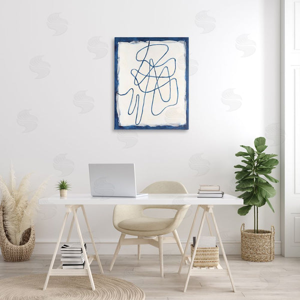 Stupell Industries Michael Willett | Blue Line Abstraction Wall Art