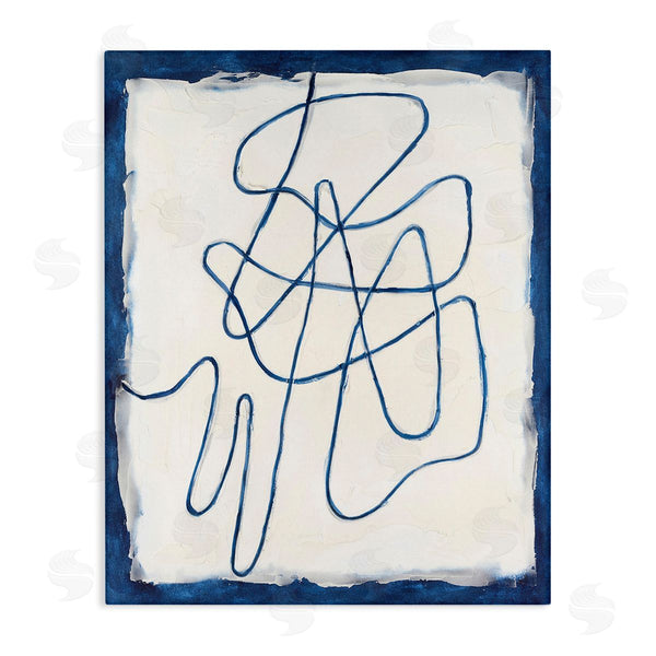 stupell industries Michael Willett | Blue Line Abstraction Wall Art
