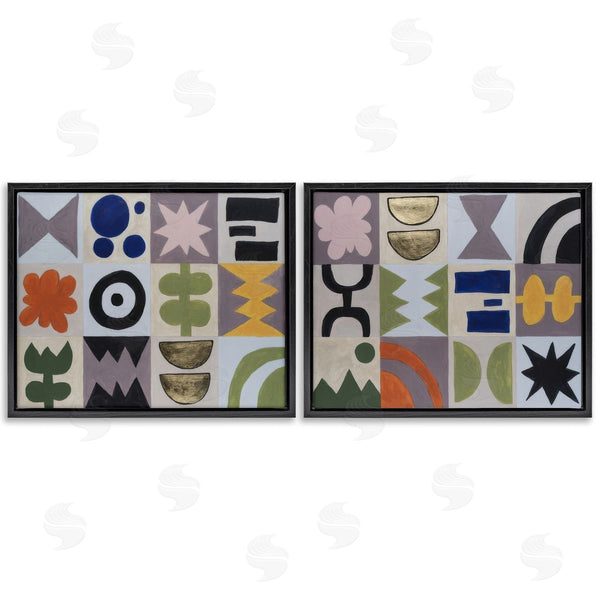 Stupell Industries Michael Willett | Bohemian Shapes Squares Wall Art
