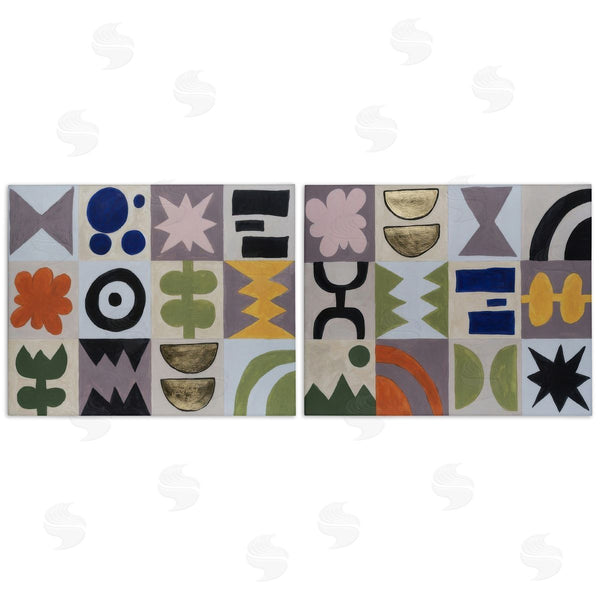 stupell industries Michael Willett | Bohemian Shapes Squares Wall Art