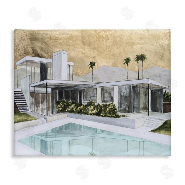 stupell industries Michael Willett | Chic Tropical Pool Yard