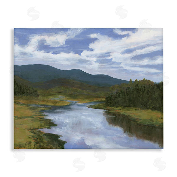 stupell industries Michael Willett | Cloudy River Landscape Wall Art