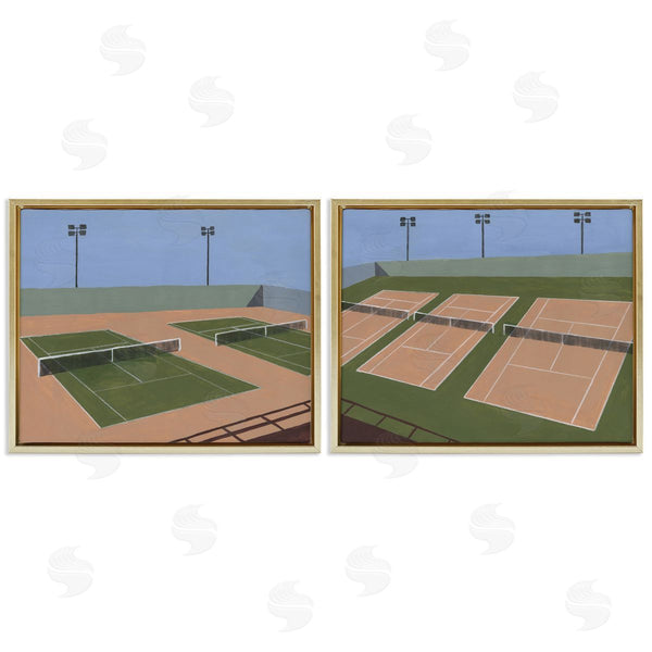 Stupell Industries Michael Willett | Competitive Tennis Courts Wall Art