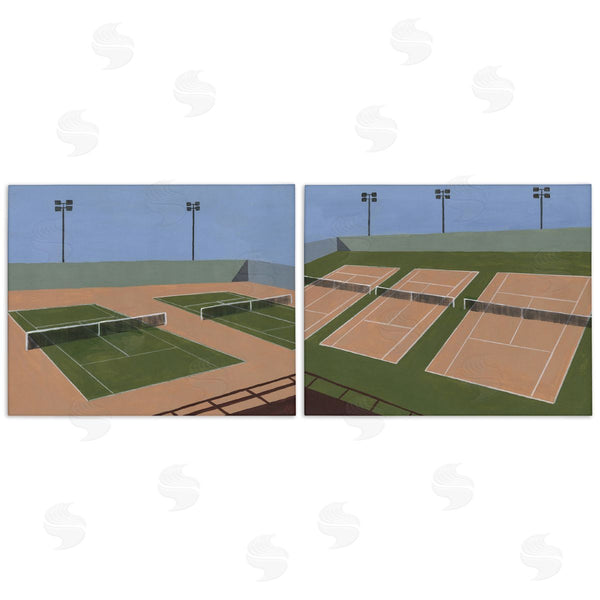 stupell industries Michael Willett | Competitive Tennis Courts Wall Art