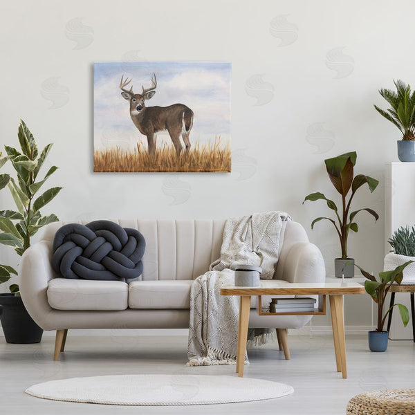 Stupell Industries Michael Willett | Deer In Country Grass Wall Art