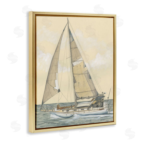 Stupell Industries Michael Willett | Detailed Sailboat View