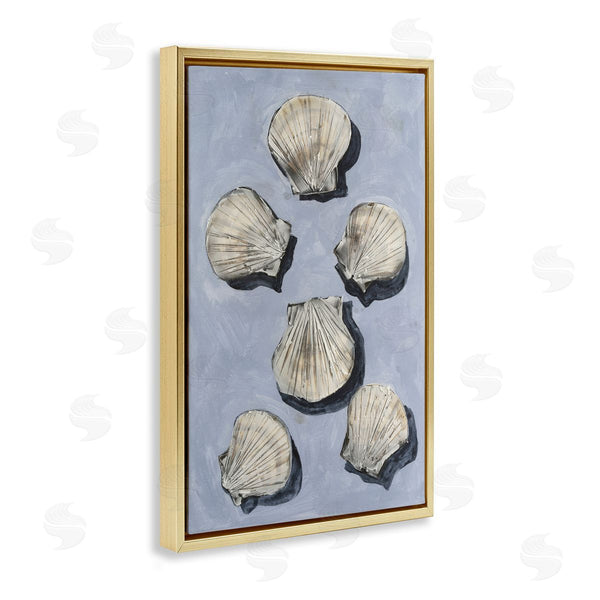 Stupell Industries Michael Willett | Embellished Seashells Over Blue