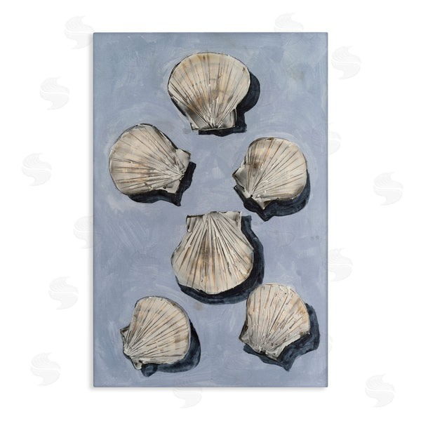 stupell industries Michael Willett | Embellished Seashells Over Blue