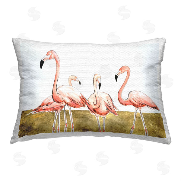 Stupell Industries Michael Willett | Flamingo Flock On Gold