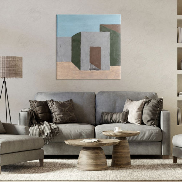 Stupell Industries Michael Willett | Geometric Desert House Wall Art