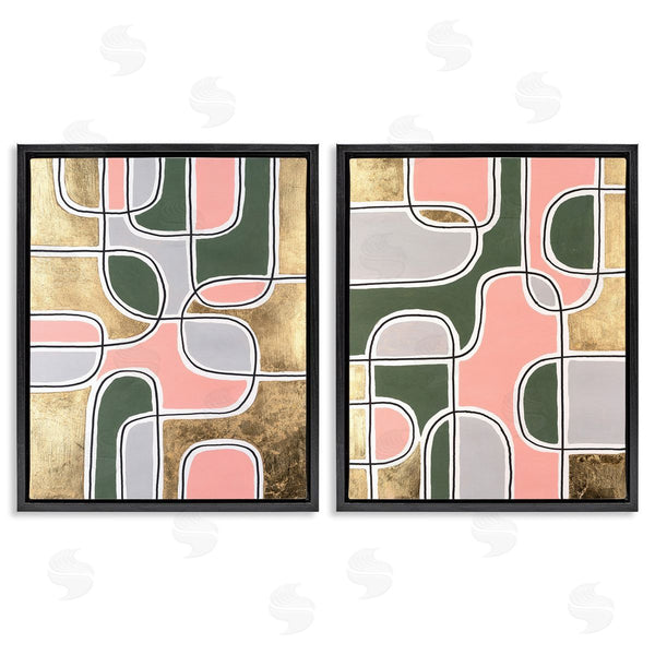 Stupell Industries Michael Willett | Overlapping Shapes On Glam Wall Art
