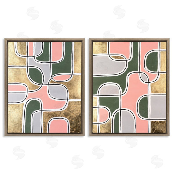 Stupell Industries Michael Willett | Overlapping Shapes On Glam Wall Art