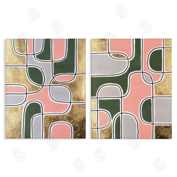 stupell industries Michael Willett | Overlapping Shapes on Glam Wall Art