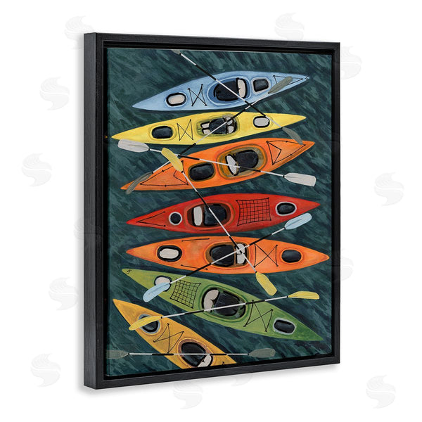Stupell Industries Michael Willett | Rainbow Hue Kayaks Wall Art