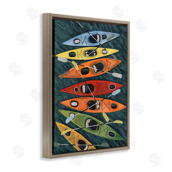 Stupell Industries Michael Willett | Rainbow Hue Kayaks Wall Art