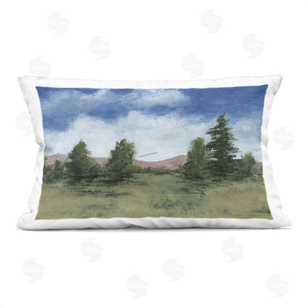 stupell industries Michael Willett | Rural Trees & Vivid Clouds Printed Throw Pillow