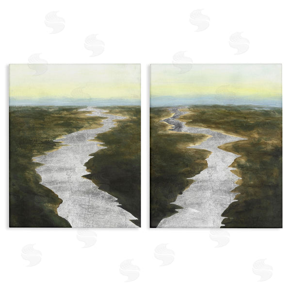 stupell industries Michael Willett | Silver River Meadow Landscape Wall Art