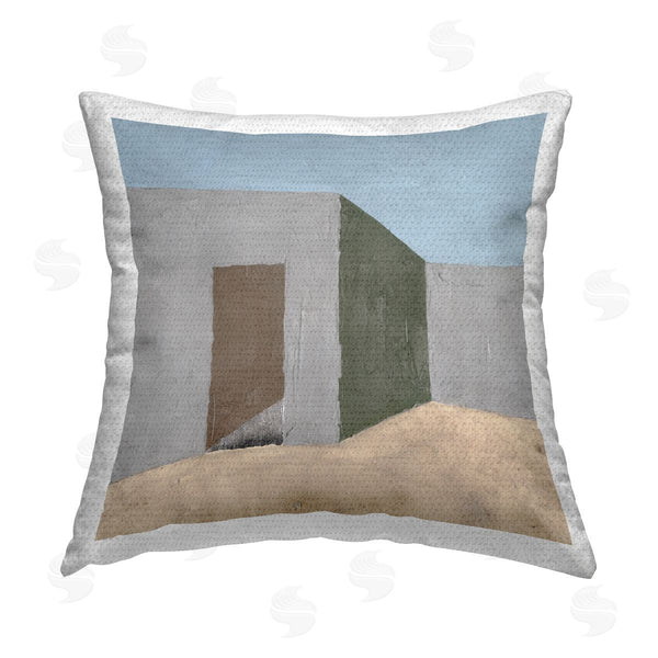 Stupell Industries Michael Willett | Southwestern Adobe House Printed Throw Pillow