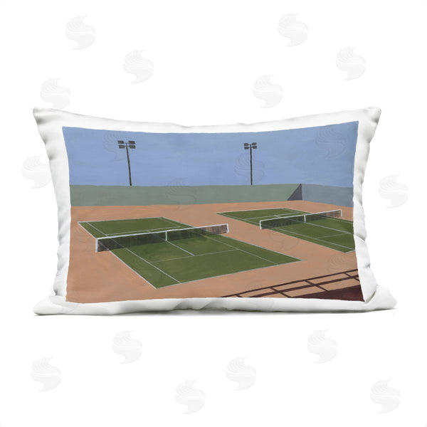 Stupell Industries Michael Willett | Tennis Court Landscape Printed Throw Pillow