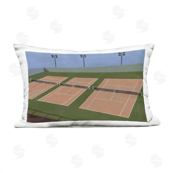 Stupell Industries Michael Willett | Tennis Courts View Printed Throw Pillow