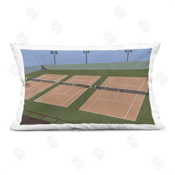 stupell industries Michael Willett | Tennis Courts View Printed Throw Pillow