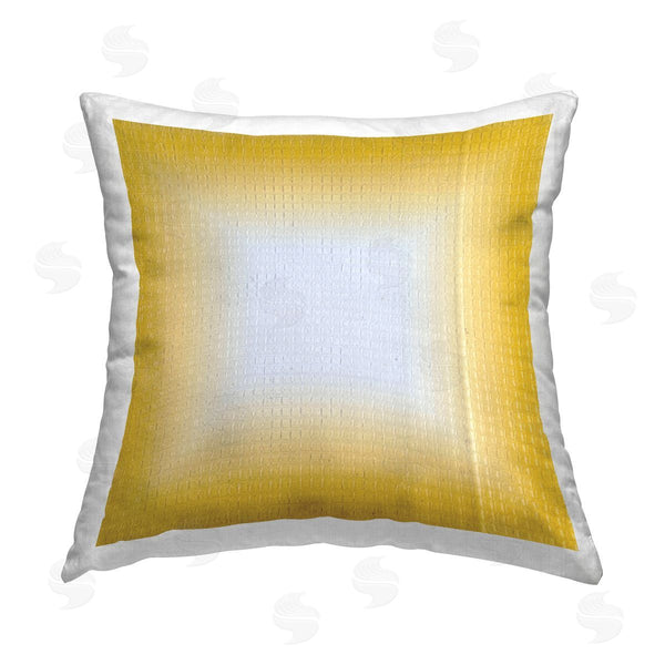 stupell industries Michael Willett | Yellow Ombre Fade Printed Throw Pillow