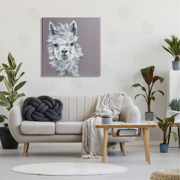 Stupell Industries Michele Norman | Adventurous Llama Breezy White Haired Alpaca Wise Glance Wall Art
