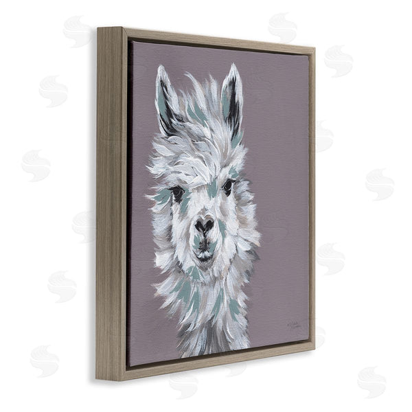 Stupell Industries Michele Norman | Adventurous Llama Breezy White Haired Alpaca Wise Glance Wall Art