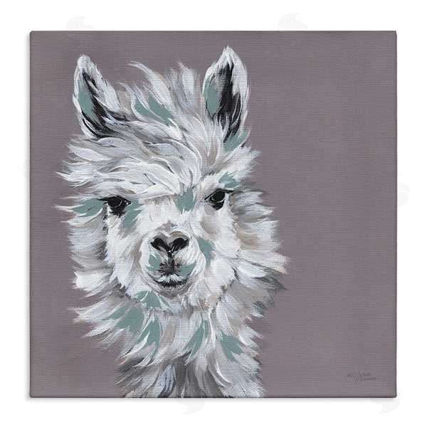 stupell industries Michele Norman | Adventurous Llama Breezy White Haired Alpaca Wise Glance Wall Art