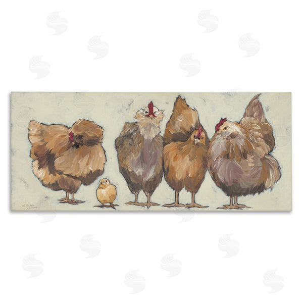 stupell industries Michele Norman | Brown Hens and Chick Wall Art