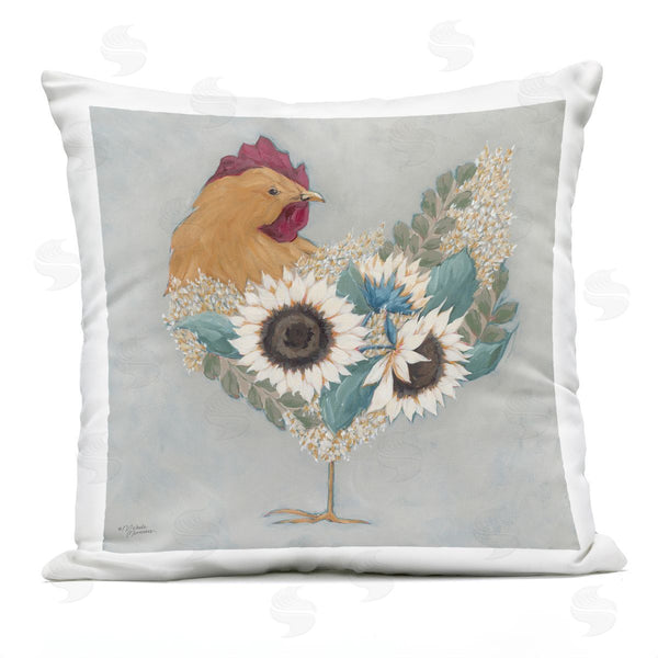 Stupell Industries Michele Norman | Farmhouse Chicken & Sunflowers Printed Throw Pillow