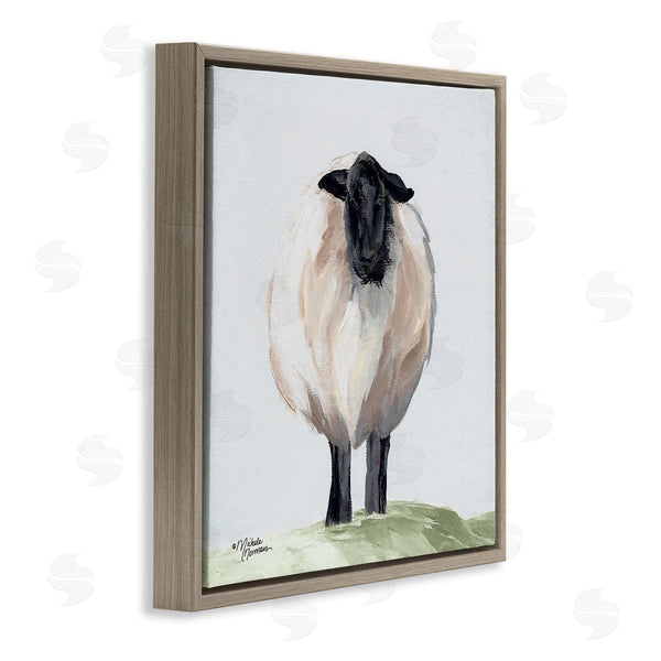 Stupell Industries Michele Norman | Farmhouse Fuzzy Sheep Portrait Wall Art