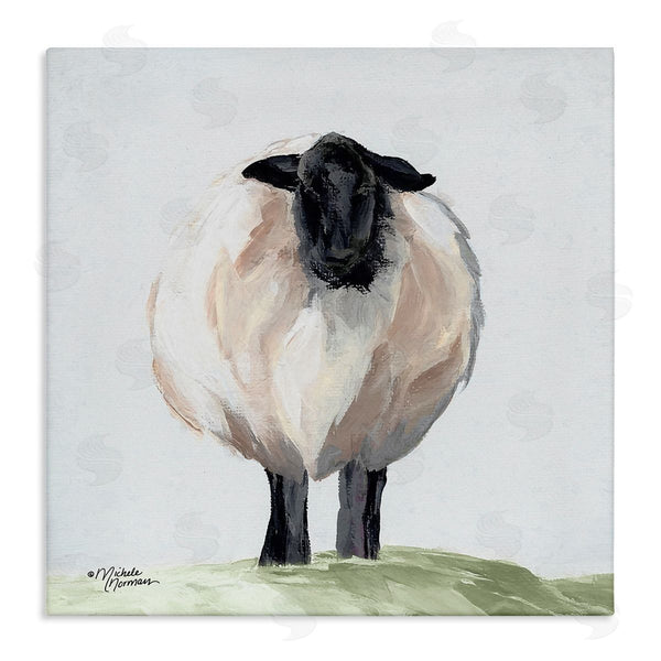 stupell industries Michele Norman | Farmhouse Fuzzy Sheep Portrait Wall Art