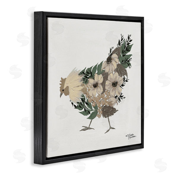Stupell Industries Michele Norman | Floral Chicken Farm Arrangement Wall Art