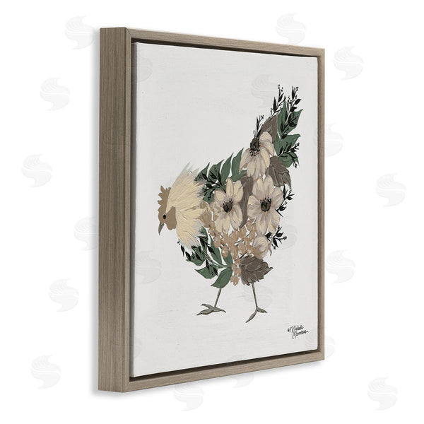 Stupell Industries Michele Norman | Floral Chicken Farm Arrangement Wall Art